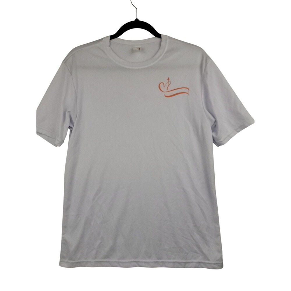 A4 Mens Performance T-Shirt White Heart Cross Graphic Size Small Activewear